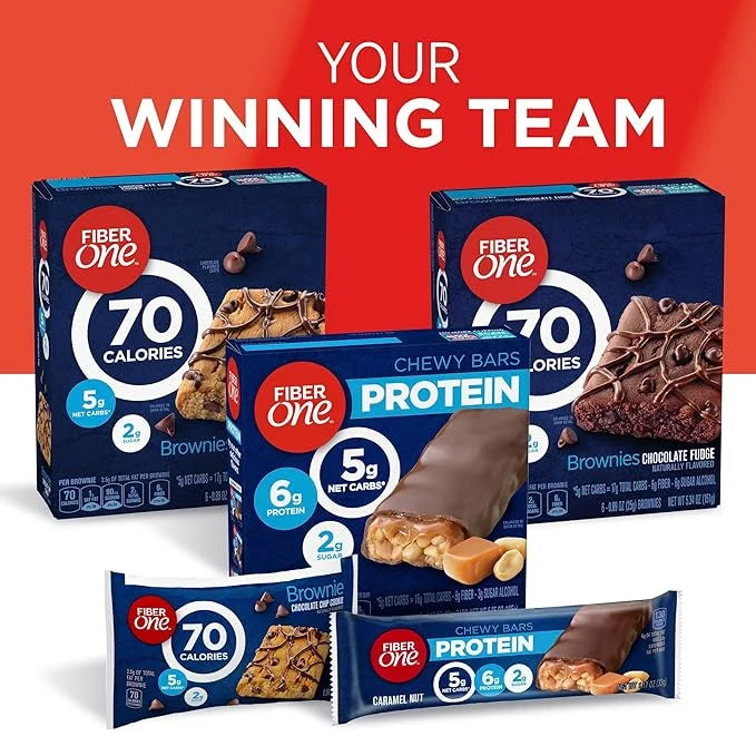 Fiber One 80 Calorie Chewy Bars, Chocolate Peanut Butter, Snack Bars, 5 Ct, 4.1 oz - Product Image