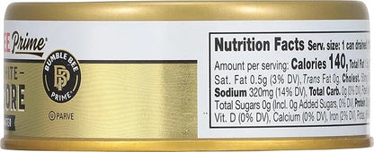 Bumble Bee Prime Solid White Albacore Tuna in Water, 5 oz Cans (Pack of 12) - Premium Wild Caught Tuna - 32g Protein per S...