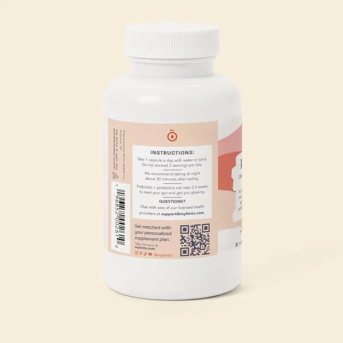 Binto Reset Synbiotic Advanced Pre and Probiotic Supplement for Women - Supports Digestive Health, Boosts Immunity, and Pr...