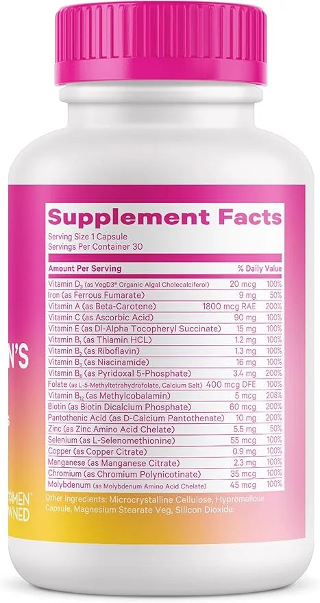 Pink Stork Women's Multivitamin 19 Vitamins B6, B12 B12 & 30 Capsules