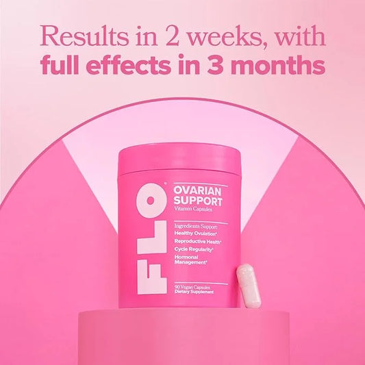 FLO Ovarian Health Support - Hormone Balance for Women, Inositol Supplement with DIM, Myo-Inositol & D-Chiro Inositol, Fol...