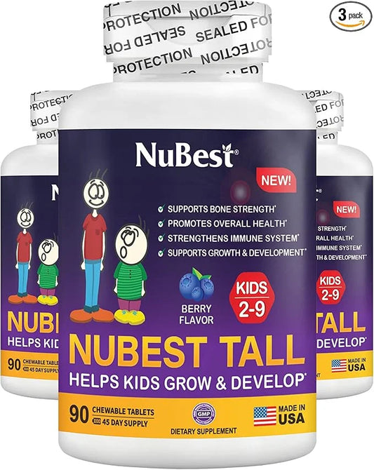 NuBest Tall Kids 2 to 9 - 90 Chewable 3 Pack