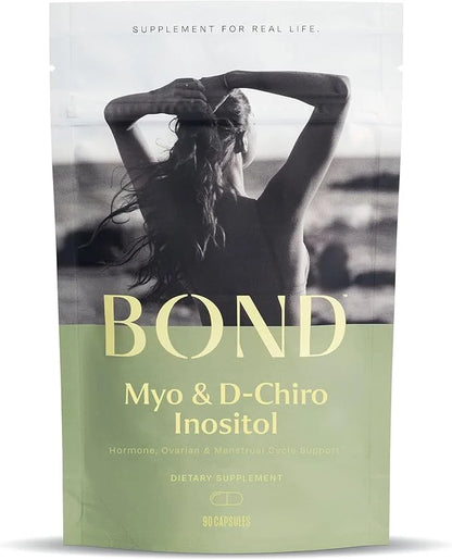 BOND Inositol Capsules: Myo-Inositol & D-Chiro Inositol Ovarian Support Vitamins, Menstrual Cycle Support, Hormone Balance...