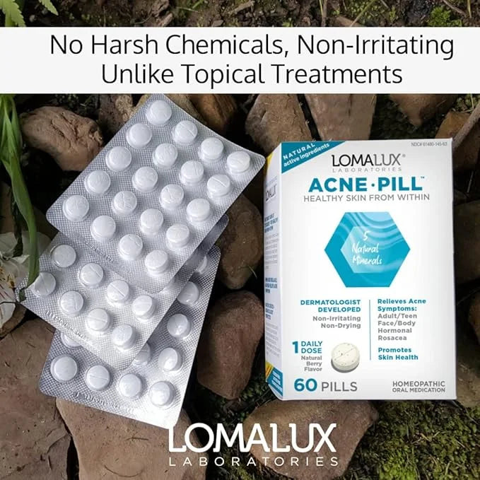 Acne Pill -Natural Skin Clearing Minerals Like Zinc & Sulfur, Dermatologist Developed, Clears & Prevents All Types of Face...