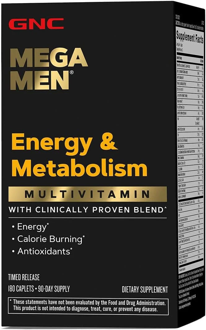 GNC Mega Men Energy & Metabolism Multivitamin 180 Count