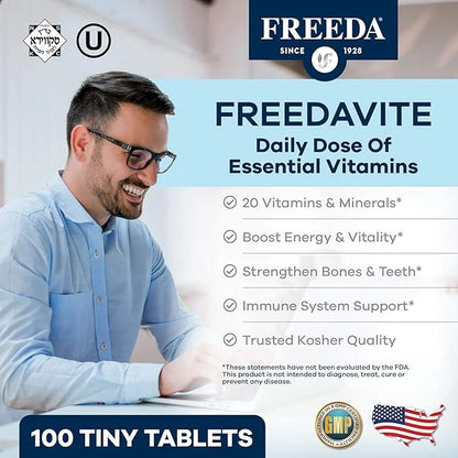 Freedavite Tiny Tablet B1, B2, B2, B6, B6, B12, B12, Biotin, 100 Count