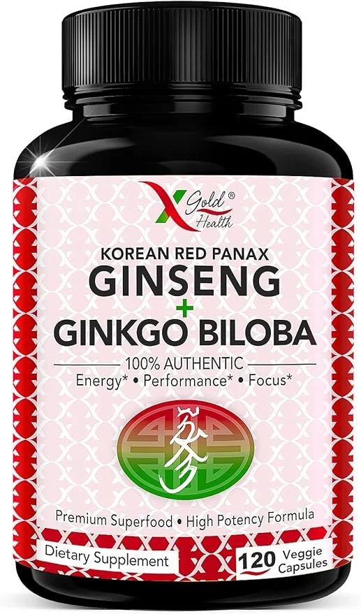 Korean Red Panax Ginseng 1200mg + -120 Vegan