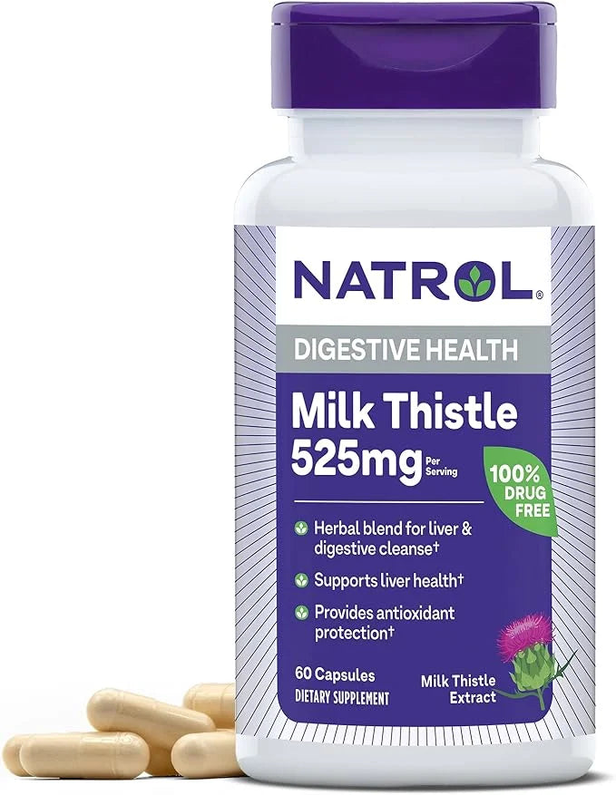 Natrol Milk Thistle 525 mg per 60 Capsules, 30 Day