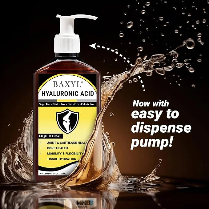 BAXYL® - Liquid Hyaluronic Acid for Joint Relief Supplement (Vegan, Gluten-Free, Non-GMO, Patented Oral MHB3) | 6 Oz, 36 D...