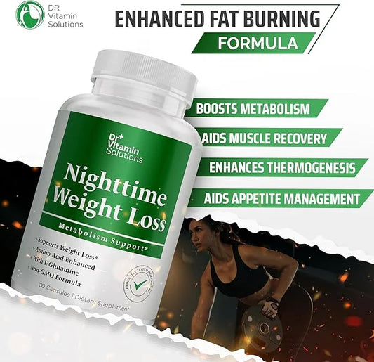 DR. Vitamin Nighttime Fat Burner Supplements - Appetite Suppressants for Weight Loss - Night-Time Fat Burner for Women and...