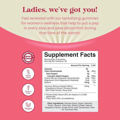 Hormone Balance for Women Gummies of All Ages - PMS Support Supplement for Women, Regulate Menstrual Cycle & Hormonal Bala...