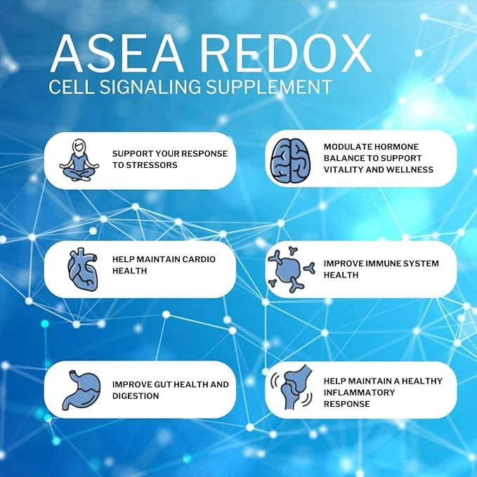 ASEA Redox Cell Signaling Supplement - Cellular Energy & Heart Supplements for Men and Women - Hormonal Balance & Energy B...