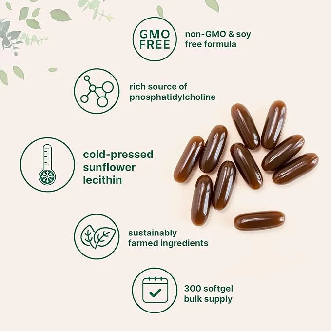 Micro Ingredients Sunflower Lecithin 1,600mg Per 300 Softgels