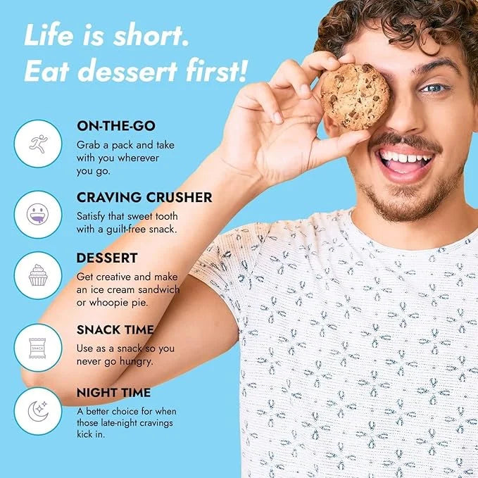 321glo Collagen Cookies | Soft Baked, High Protein Cookies | Low Carb, Low Sugar | Keto Snack for Women, Men, & Kids | 12 ...