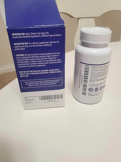 1 Body Thyroid Support Supplement 2 Pack 60 Days B12 Complex,