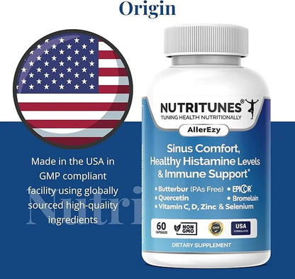 AllerEzy – Supports Healthy Histamine Levels, 60 Capsules