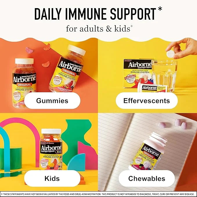 Airborne 1000mg Vitamin C with Zinc, 116 Chewable