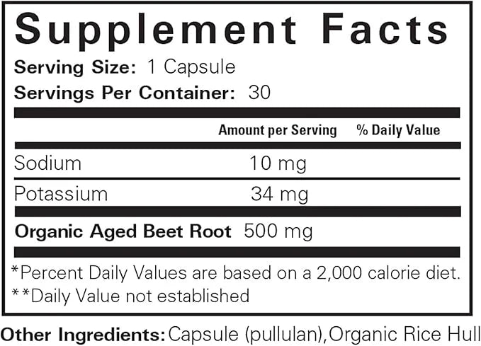 Aged Beet Root Capsules 30 Capsules