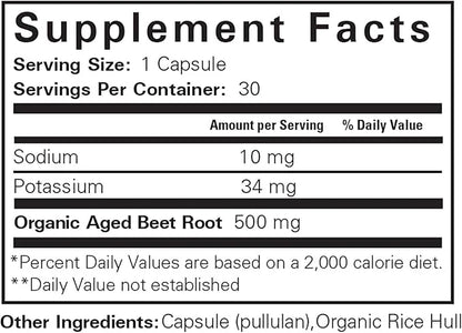 Aged Beet Root Capsules 30 Capsules