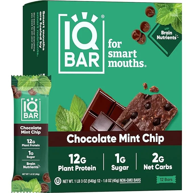 IQBAR Brain and Body Keto Protein Bars 12-Count Energy