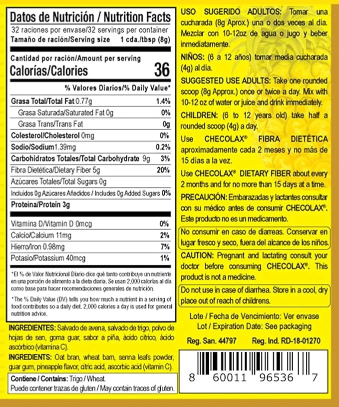 Our Dietary Fiber Alleviates Constipation Naturally, (10.5 oz)