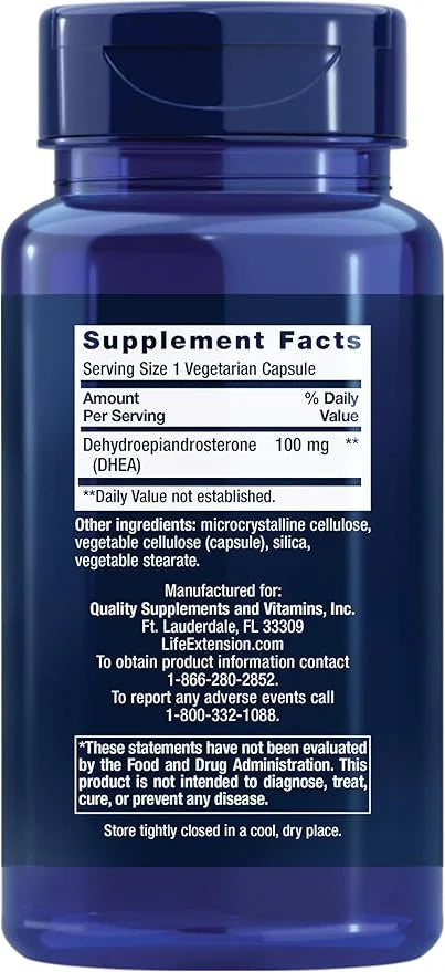 Life Extension DHEA - For Hormone Balance, Immune Support, Sexual Health, Bone & Cardiovascular Health and Anti-Aging and ...