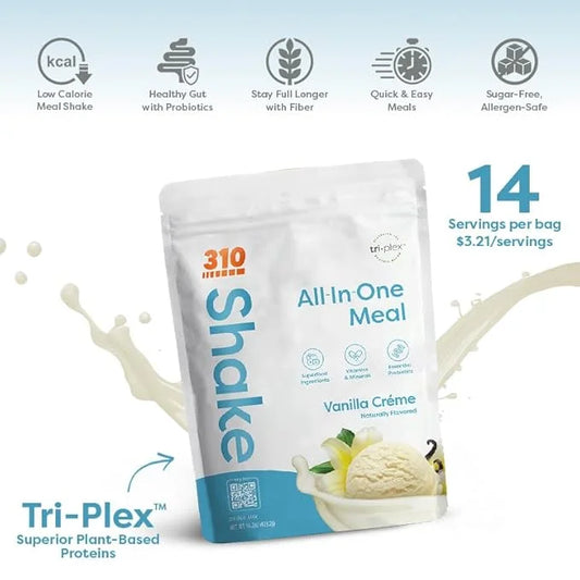 310 Nutrition - All In One Meal Replacement Shake - Superfood Blend with Fiber - Natural Sweeteners - Low Carb Shake, Keto...
