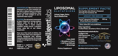 Liposomal Glutathione - Highly Advanced Antioxidant, 500MG per 30 Servings