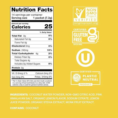Cure Hydrating Plant Based Electrolyte Mix | Powder for Dehydration Relief | Made with Coconut Water | Non-GMO | No Added ...