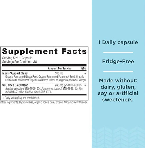 Probiotics for Men by Ancient Nutrition, 30 Ct, 25 Billion