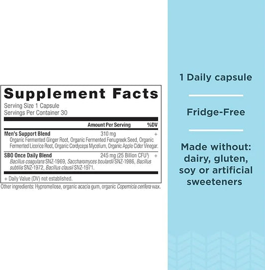 Probiotics for Men by Ancient Nutrition, 30 Ct, 25 Billion