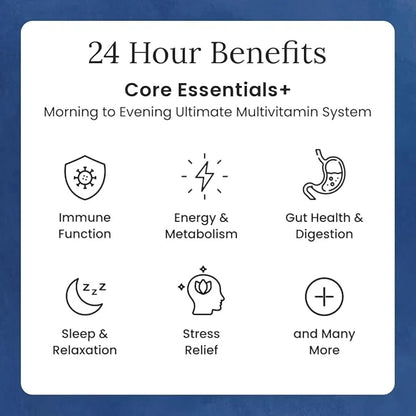 Gulp Core Essentials AM PM Multivitamin 3, Probiotics, 60 Servings, 2 Month