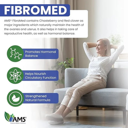 America Medic & Science FibroMed (60 Capsules) | Hormonal Balance Supplement for Women | with Chasteberry, Red Clover, Ech...
