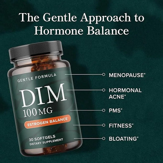 DIM Supplement 100 mg | Estrogen Balance for Women & Men | Diindolylmethane for Hormone Balance, Hormonal Acne, Menopause ...