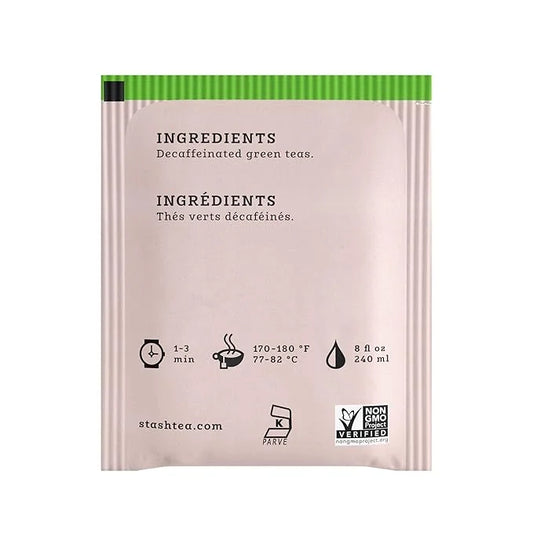 Stash Tea Decaf Premium Green Tea - Decaf, Non-GMO Project Verified Premium Tea with No Artificial Ingredients, 30 Count (...