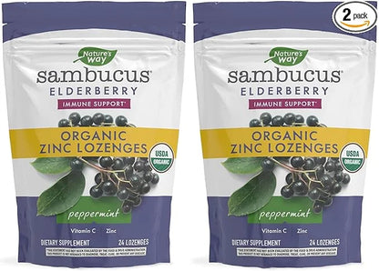Nature's Way Sambucus Zinc Lozenges 24 Lozenges