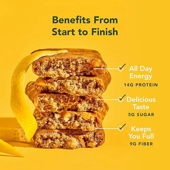 ALOHA Organic Plant Based Protein Bars - Lemon Cashew - 12-Count - Vegan, Low Sugar, Gluten-Free, Paleo, Low Carb, Non-GMO...