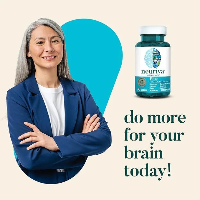 NEURIVA Plus Brain Supplement for Memory and Focus Clinically Tested Nootropics for Concentration for Mental Clarity, Cogn...
