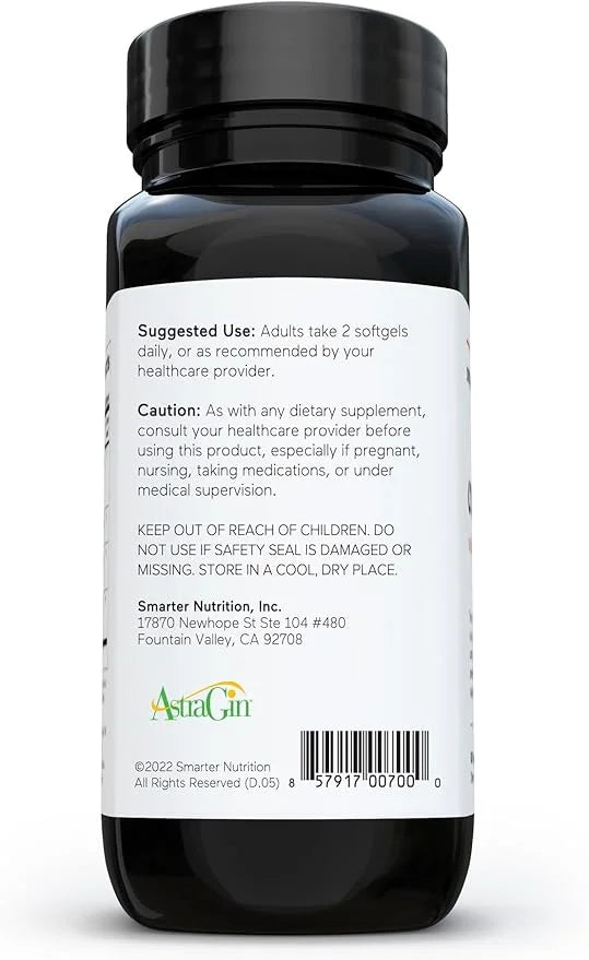 Smarter Nutrition Curcumin Softgels 95% Tetrahydrocurcuminoids (60 Count 1)