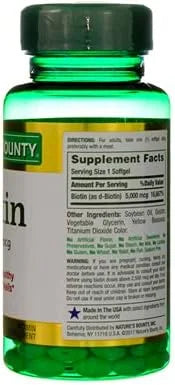 Nature's Bounty Biotin 5000 mcg Liquid 72 ea 3)
