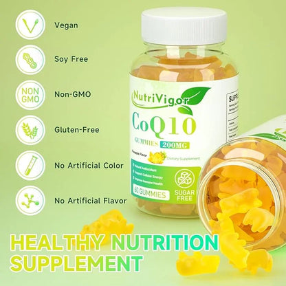 CoQ10 Gummies, Coenzyme Q10 Supplement 200mg, CoQ10 Supplement 60 Count