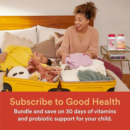 SmartyPants Kids Multivitamin Gummies and Probiotic 3 Fish D3, C, B12, B6, B6, Digestive (30 Day