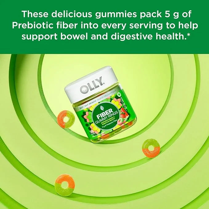 OLLY Fiber Gummy Rings, 5g Prebiotic 50ct