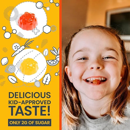 FIRST DAY Kids Daily Multivitamin + Tribiotic Gummies – Vitamin A, D3, B6, B12, C, Pre+, Post+, Probiotics & More to Suppo...