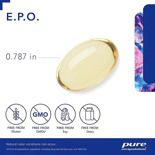 Pure Encapsulations E.P.O. (Evening Primrose Oil) 9% GLA 250 Softgel