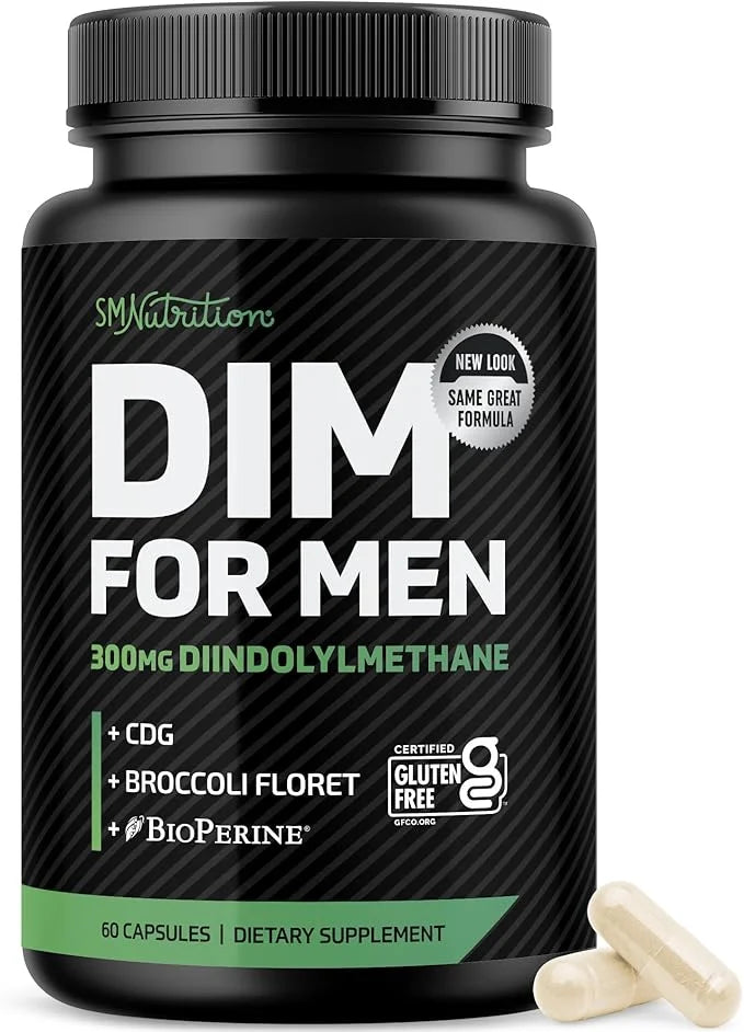 DIM 300mg For Men, Estrogen Blocker & Aromatase Inhibitor | Extra Strength Men’s Hormone Balance & Wellness Support Supple...