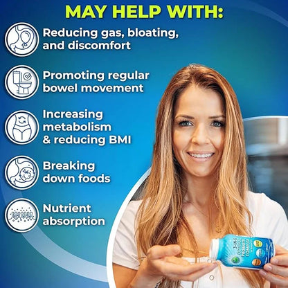 Probiotics with Digestive Enzymes and Prebiotic 3-In-1 Vegan 60 count