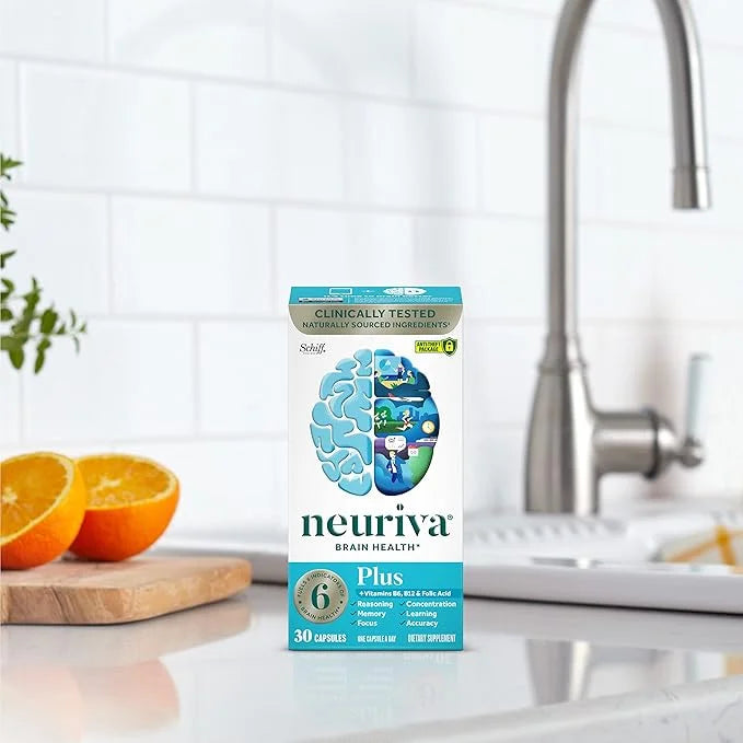 NEURIVA Plus Brain Supplement for Memory and Focus Clinically Tested Nootropics for Concentration for Mental Clarity, Cogn...