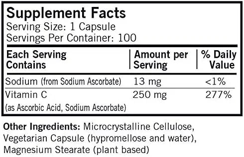 Kirkman Vitamin C 250 mg 100-count