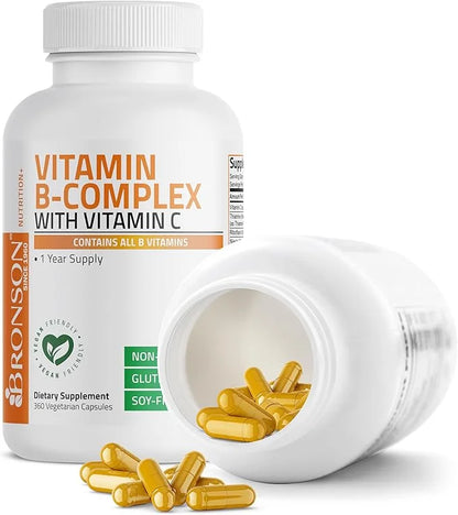 Bronson Vitamin B Complex with Vitamin C 360 Vegetarian